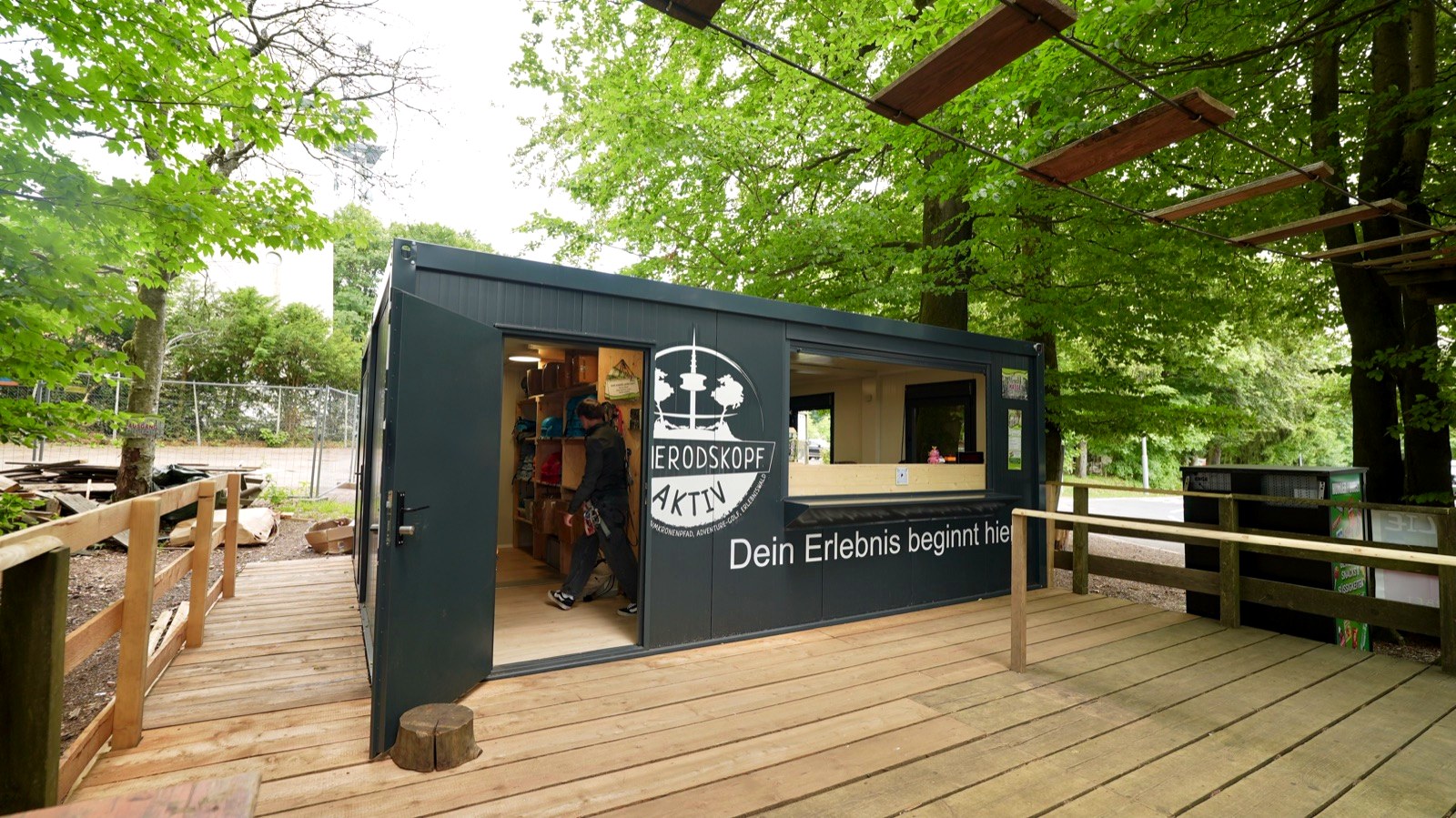 Verkaufscontainer im Kletterwald Hoherodskopf