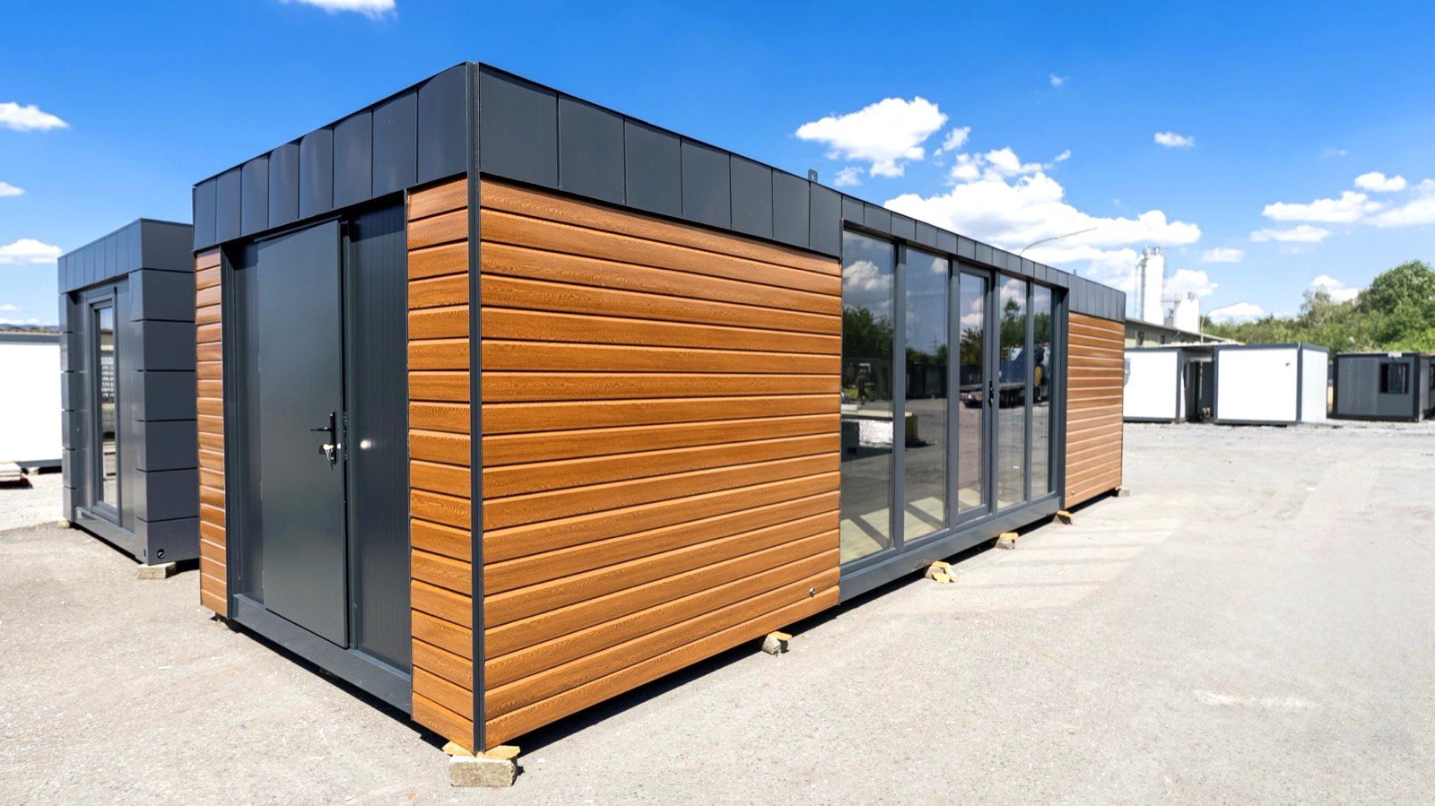 Wohn- und Aufenthaltsmodul Wood und Glas