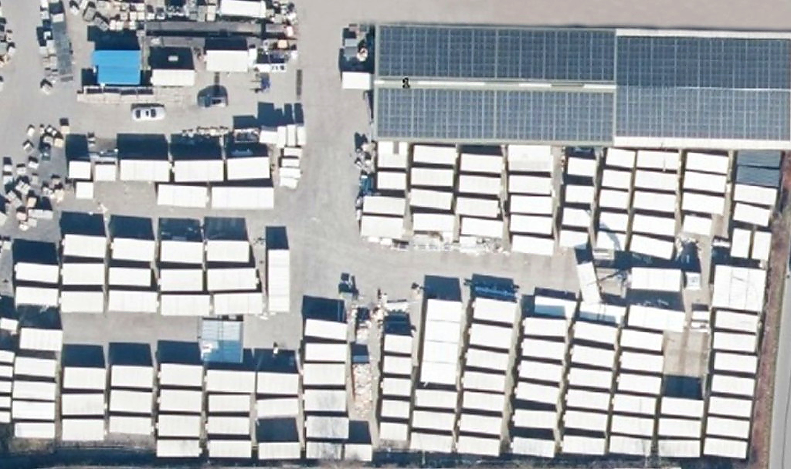 Villex Container Lagerplatz in Unna aus der Drohnenperspektive