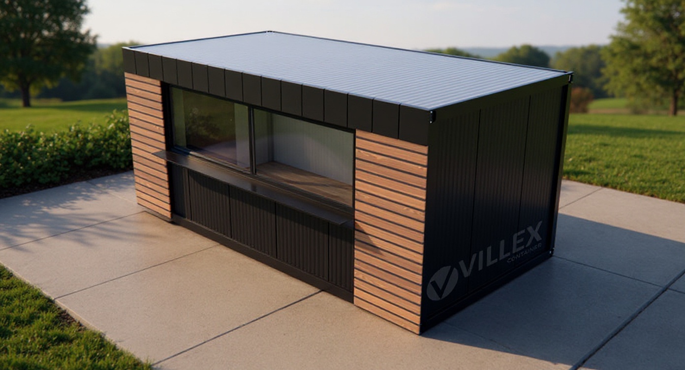 Villex Big Verkaufscontainer Wood Pavillon 1.0