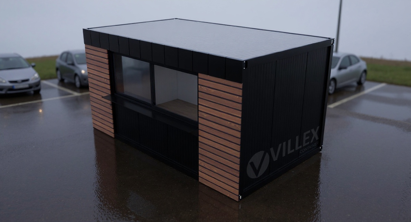 Villex Medium Verkaufscontainer Wood Pavillon 1.0