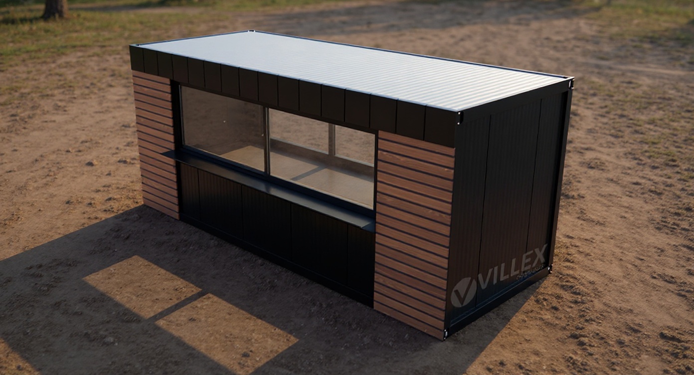 Villex Standard Verkaufscontainer Wood Pavillon 2.0