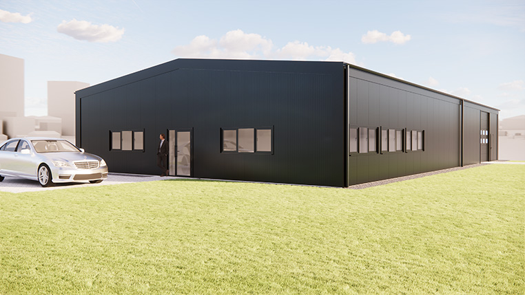 Villex Container GmbH Lagerhalle, Verkaufshalle