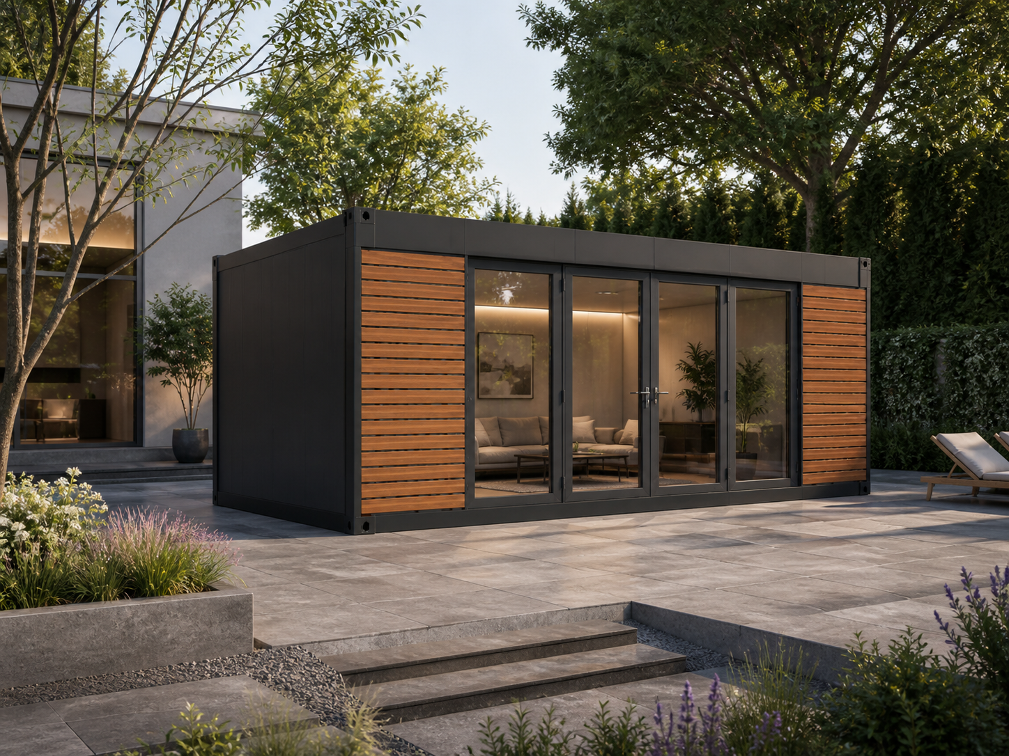 Villex Wood-Line Bürocontainer in Holzoptik